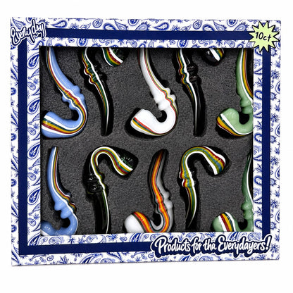 Everyday - Rasta Sherlock Hand Pipes - 10ct