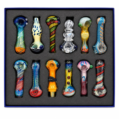 Everyday - 4" Mixed Design Hand Pipes - 12ct