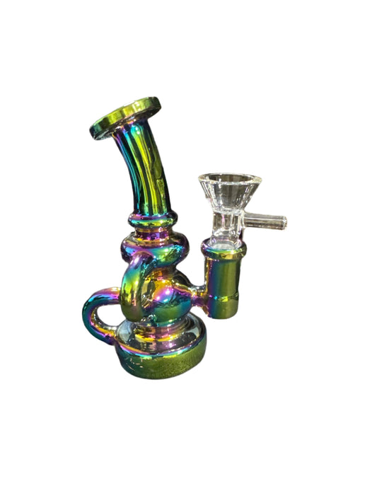 Iridescent Rainbow Recycler Glass Rig