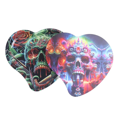 Rolling Trays - Heart Shape 3D Metal w/ Lid - 12ct