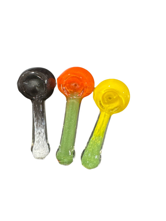 Colored Frosted Glass Pipe Trio 5ct