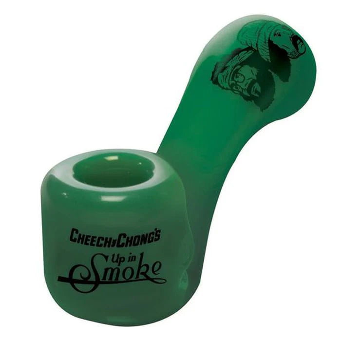 Famous Brandz x White Label Sherlock Hand Pipe - 4" - Milky Jade