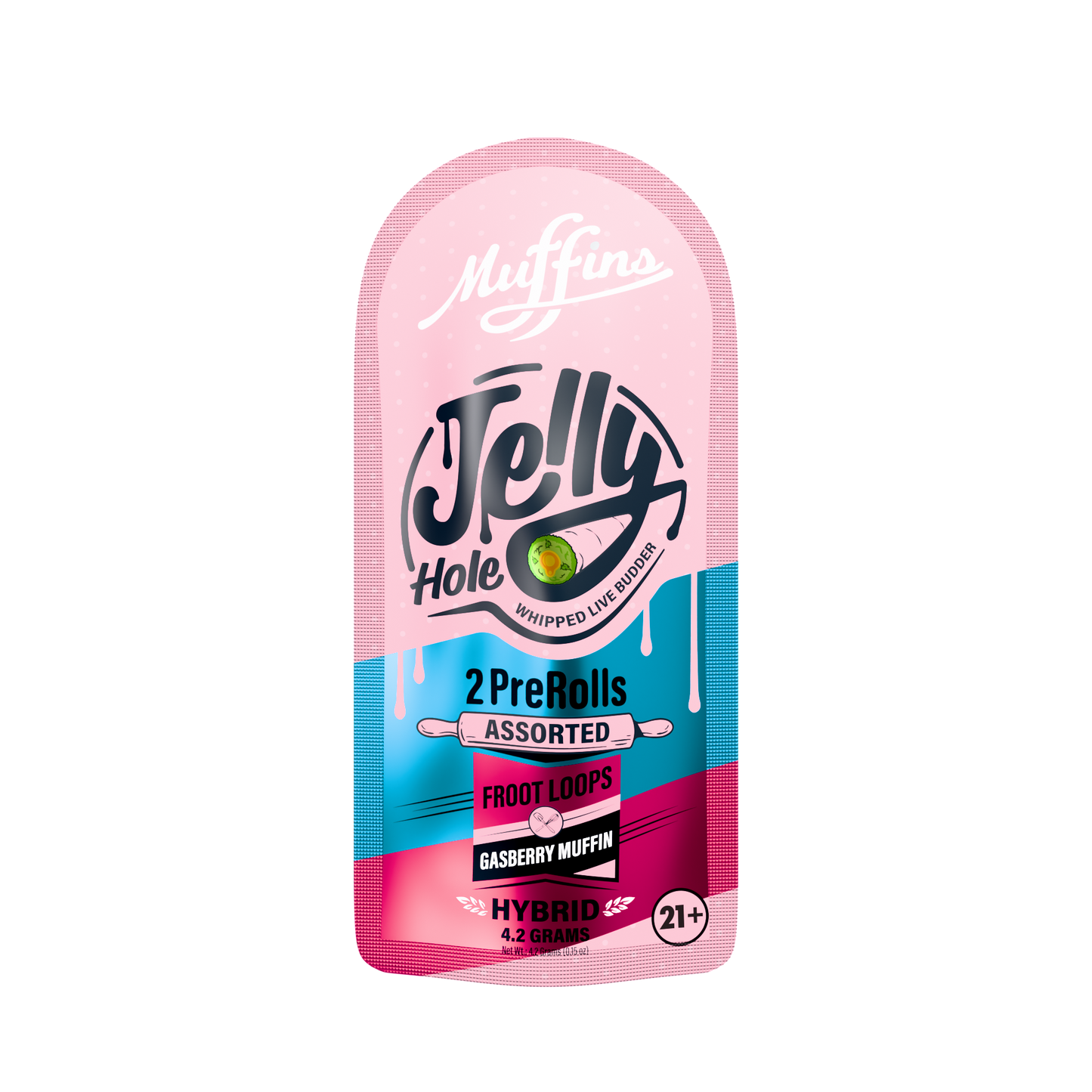 Muffins - 4.20G Jelly Hole THC-P Pre-Rolls - 2pk - 10ct