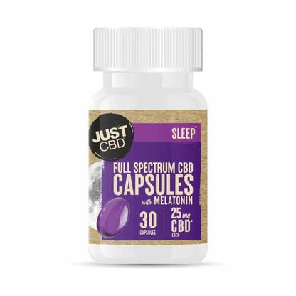 Just CBD - Full Spectrum Sleep 25mg CBD Gel Capsules with Melatonin - 30ct