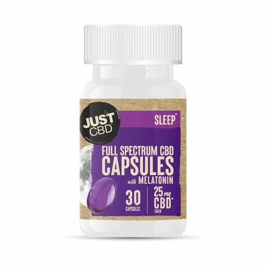 JustCBD - Full Spectrum 25mg CBD Gel Capsules - 30ct - Calm & Sleep Support Variety