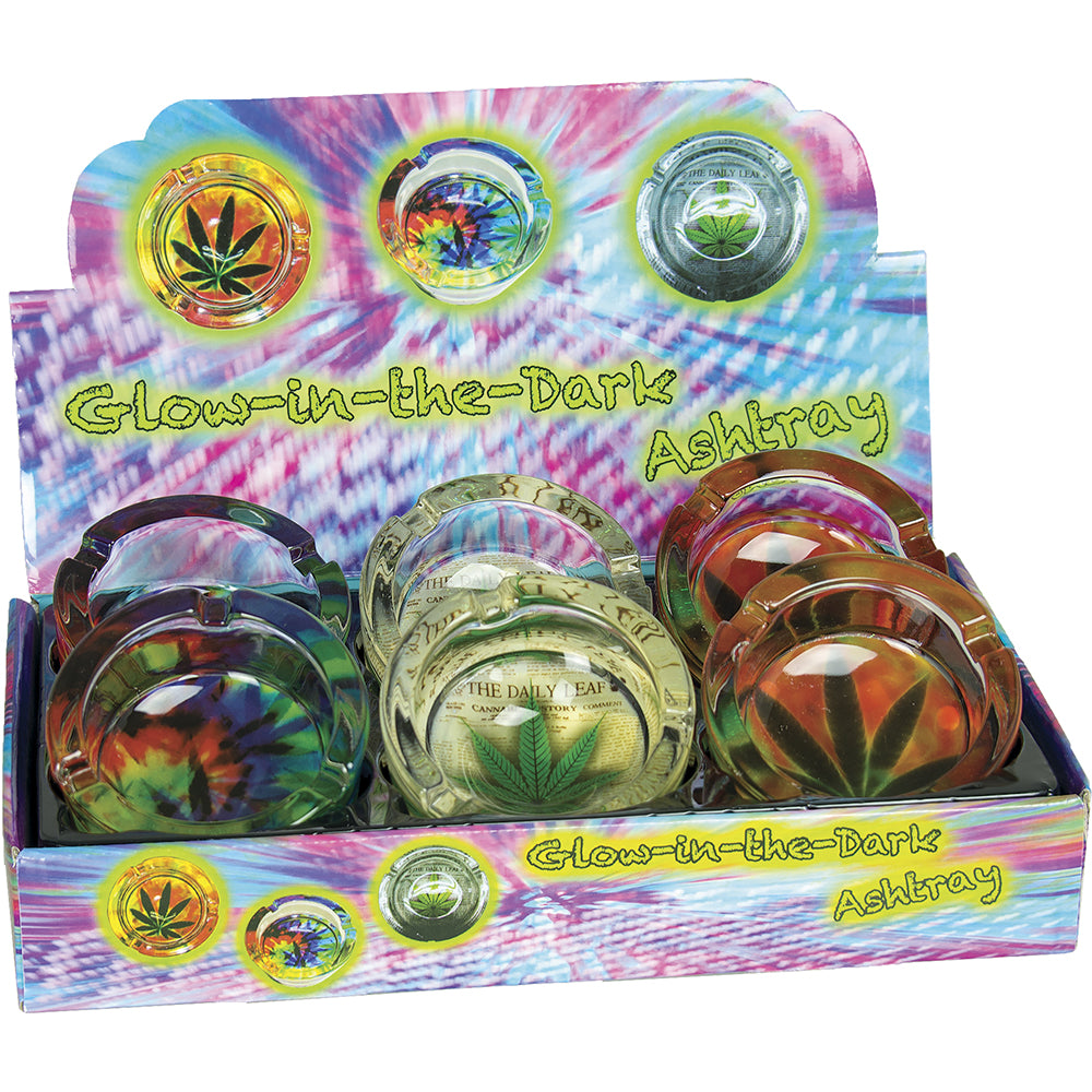Ashtrays - Glow Heart Design - 6ct [ GA20 ] +