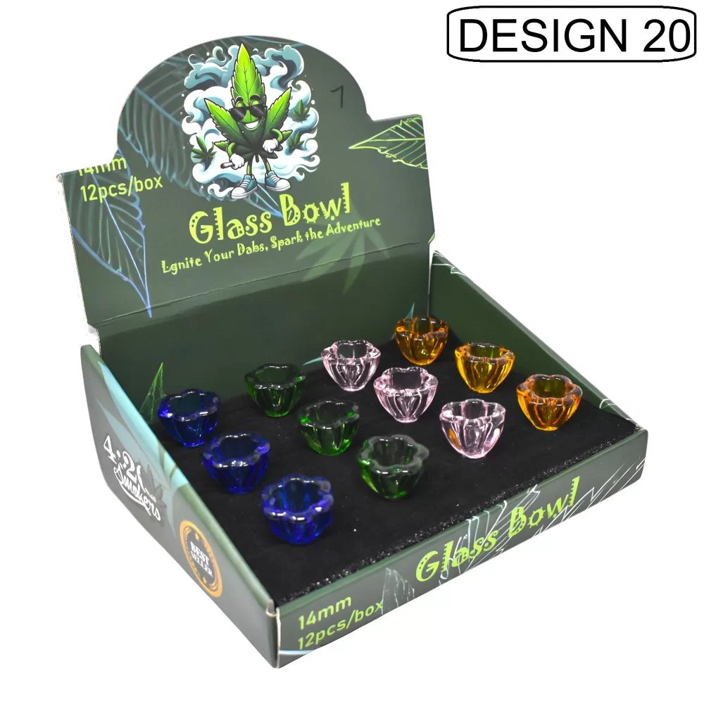 Glass Bowls - 14mm Ignite Your Dabs - Assorted Designs