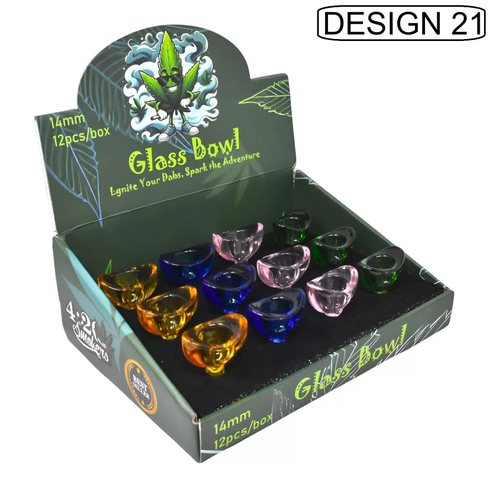 Glass Bowls - 14mm Ignite Your Dabs - Assorted Designs