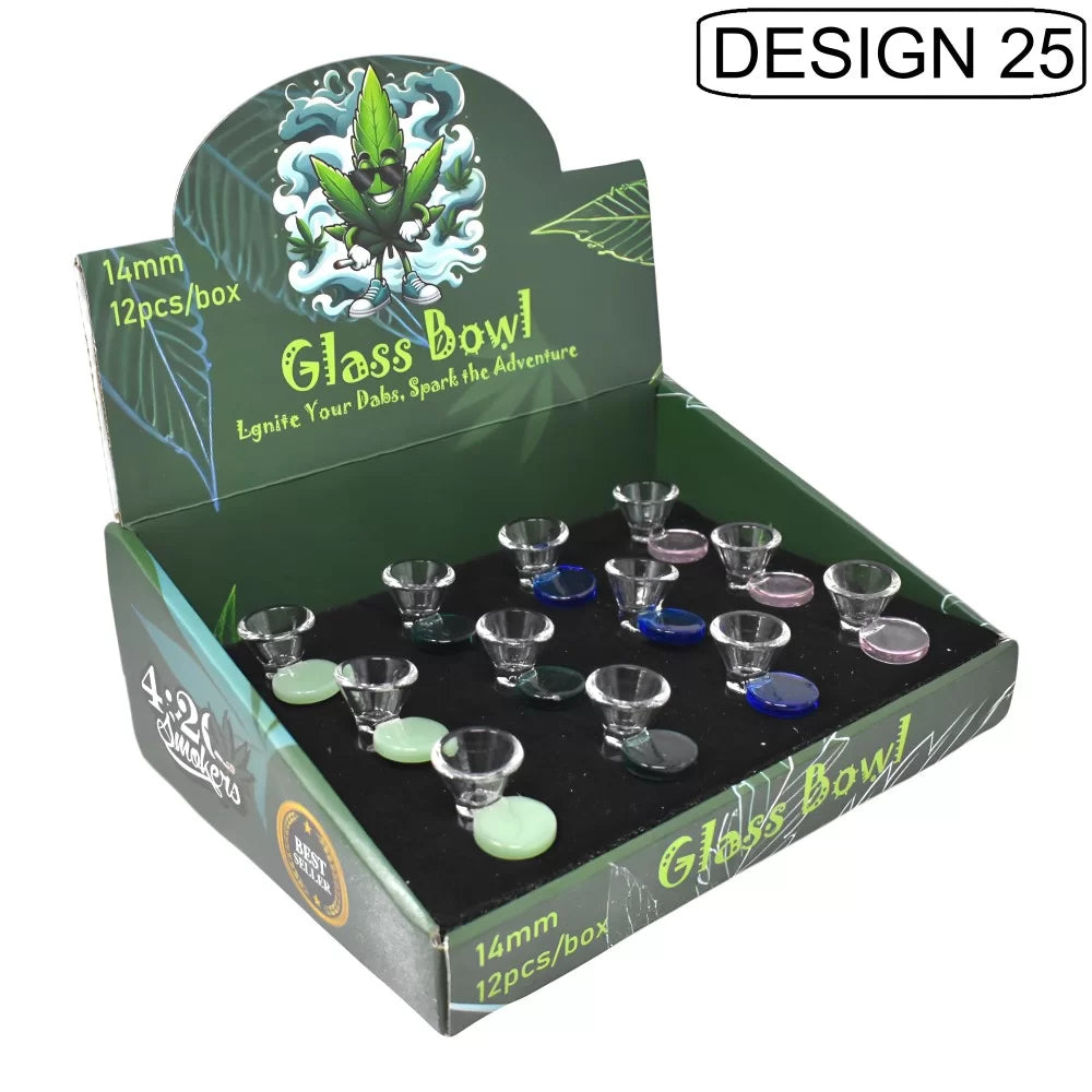 Glass Bowls - 14mm Ignite Your Dabs - Assorted Designs