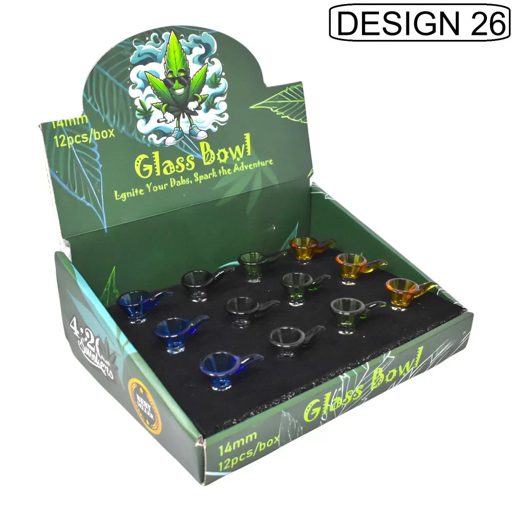 Glass Bowls - 14mm Ignite Your Dabs - Assorted Designs