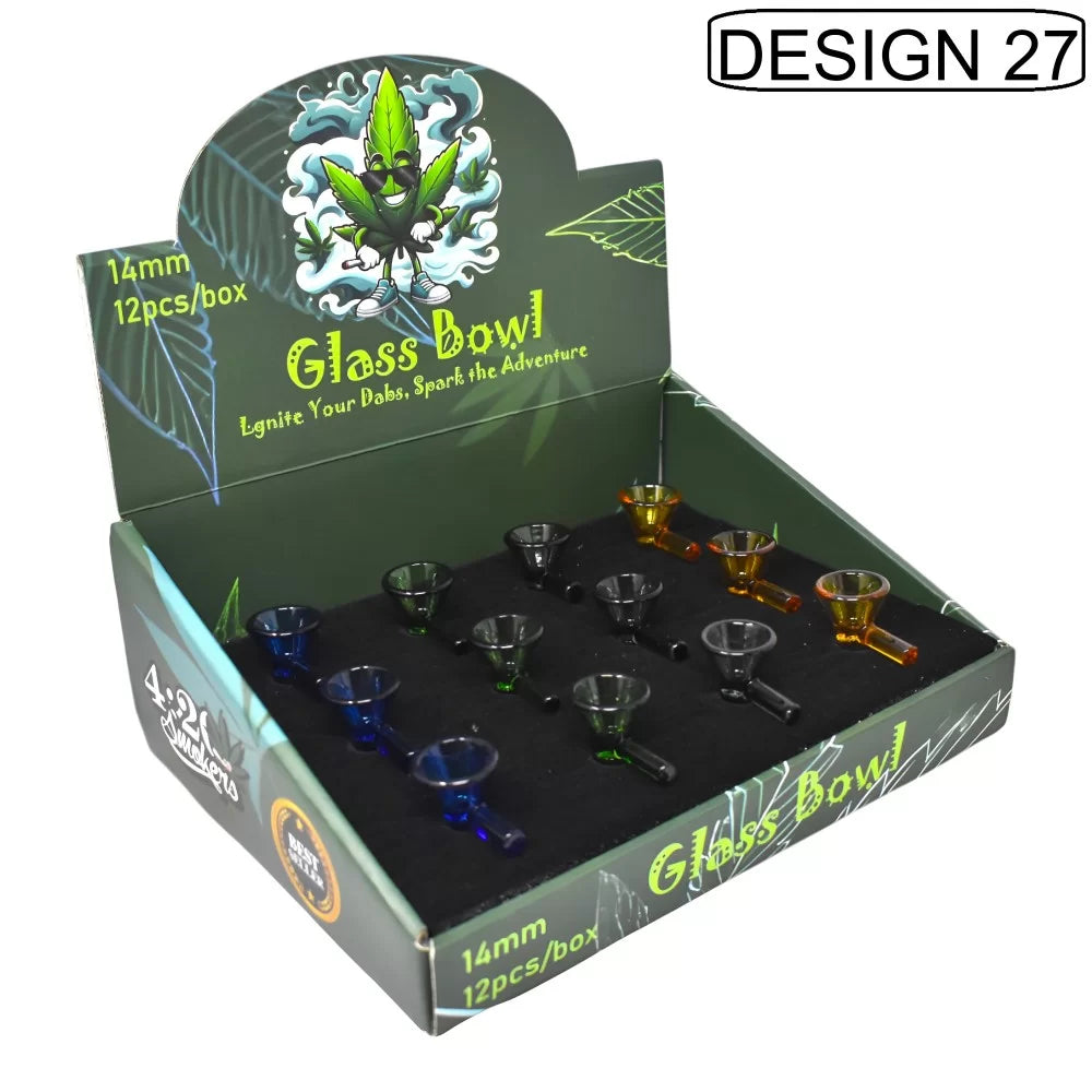 Glass Bowls - 14mm Ignite Your Dabs - Assorted Designs