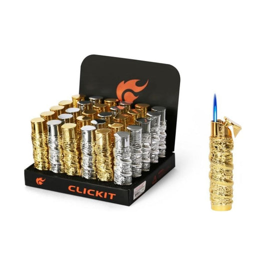 Clickit - Lighter - Dragon Silver & Gold - 30ct [ GH-8833 ] +