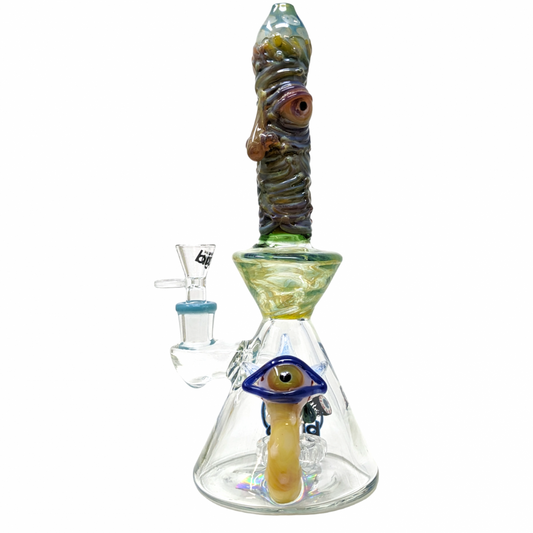 Lookah - BIIGO Glass - 10" - Heady Banger Hanger Rig - Blue