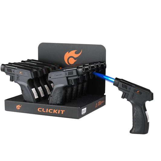 Clickit - Lighter - Single Gun Torch - 10ct