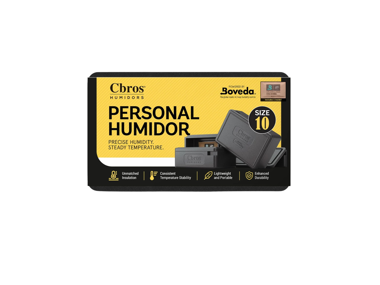Cigar Bros - Personal Humidor - 10ct