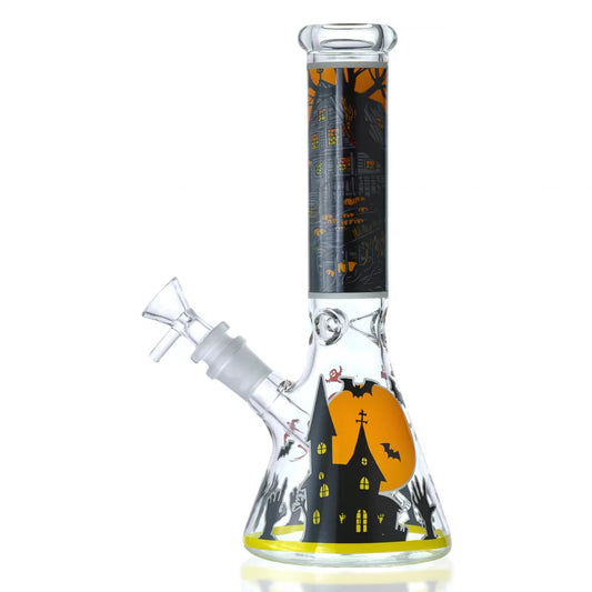 Beaker Bong - 9.5" Halloween Themed - HAJ2313