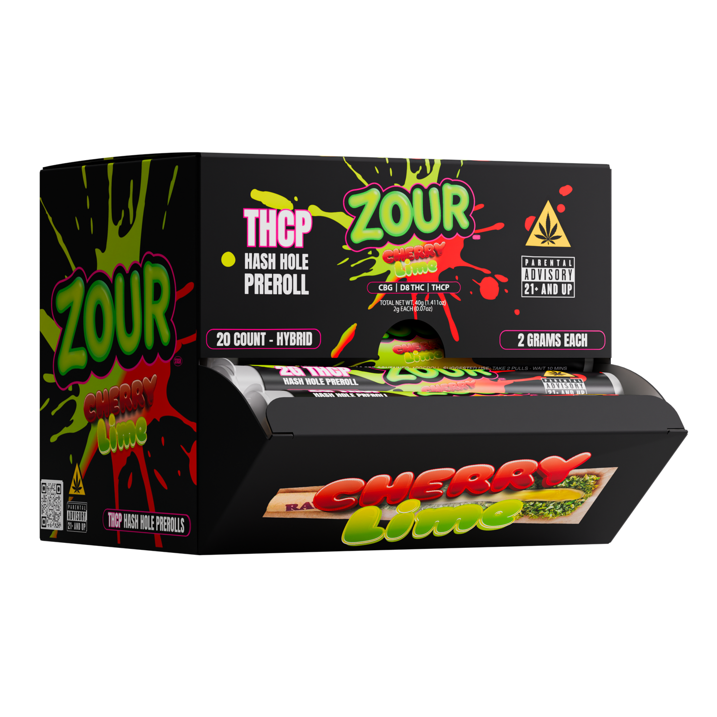 Zour Stash - 2g Pre-Roll THCP Hash Holes -  20ct