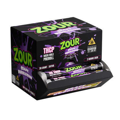 Zour Stash - 2g Pre-Roll THCP Hash Holes -  20ct