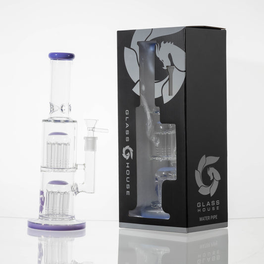 Glass House - WP - 13" Double Perc Straight