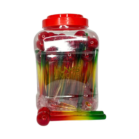 Oil Burner - 6" Rasta - 60ct [ 6RAOB60JAR ] +