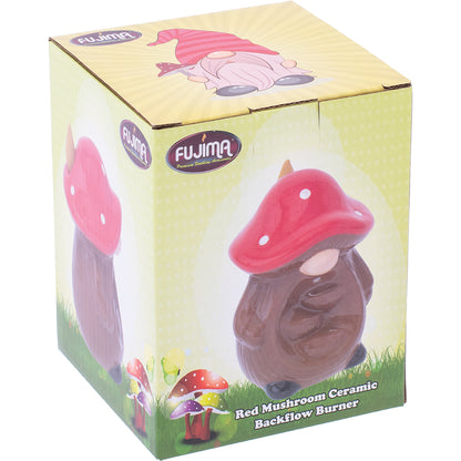 Fujima Red Mushroom Gnome Backflow Burner - 4.75"