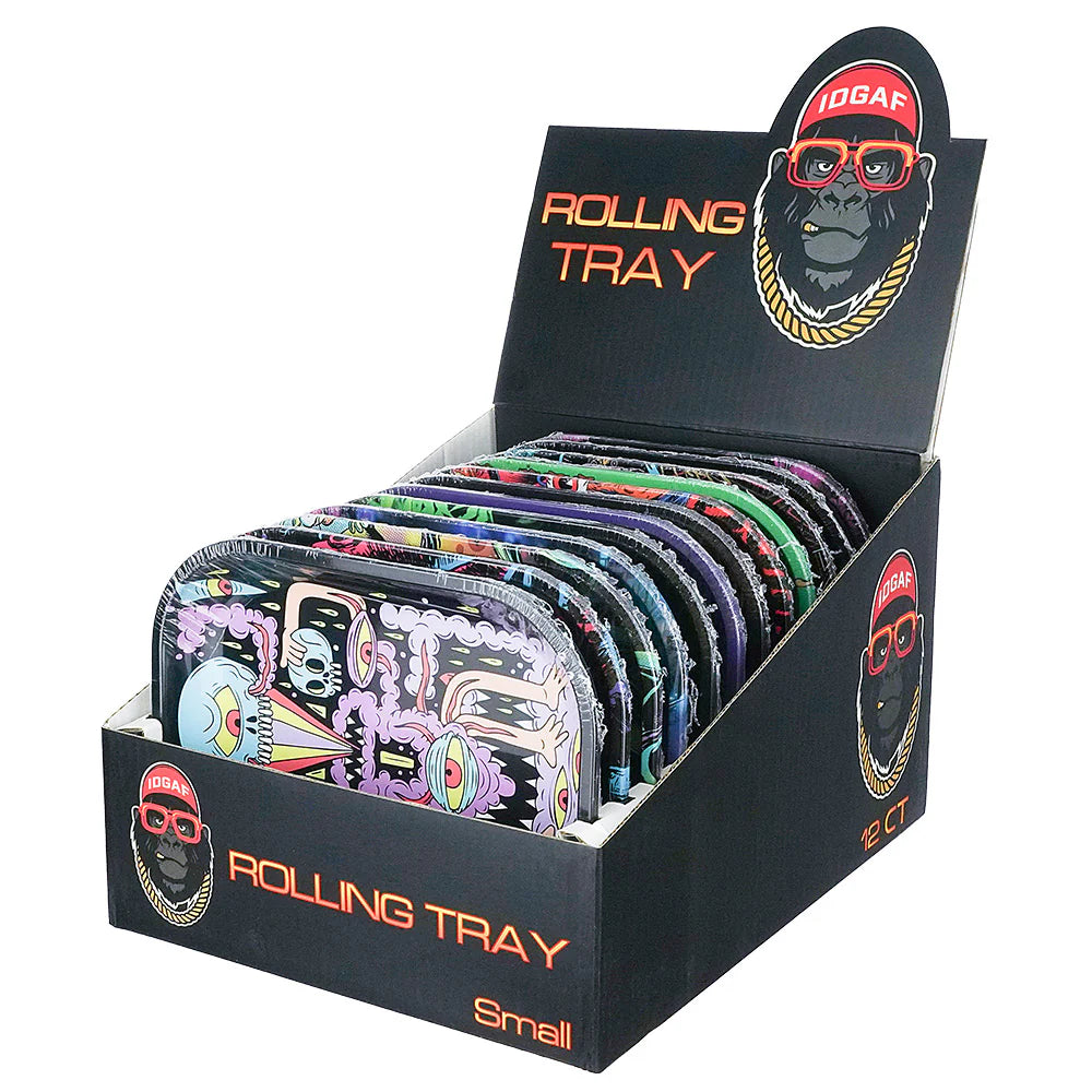 IDGAF Rolling Trays - 12ct - Small - Design A [ ST100 ]