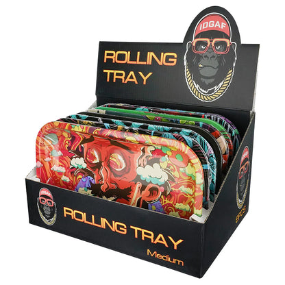 IDGAF Rolling Trays - 8ct - Medium - Design A [ MT100 ]