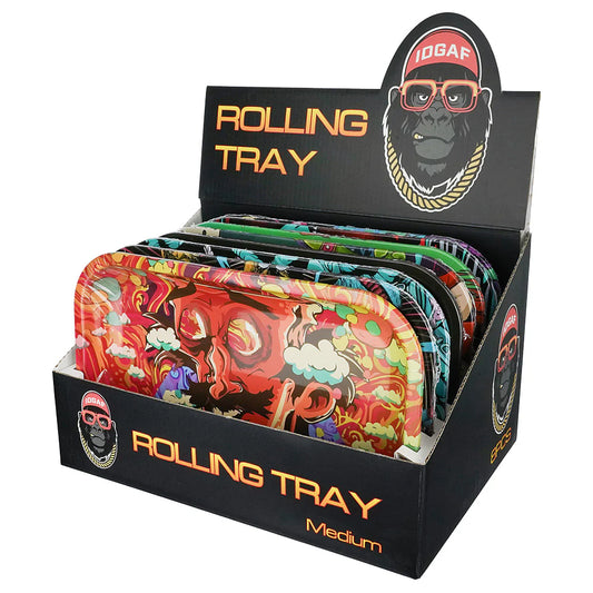 IDGAF Rolling Trays - 8ct - Medium - Design A [ MT100 ]