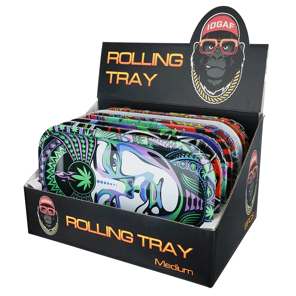 IDGAF Rolling Trays - 8ct - Medium - Design B [ MT200 ]