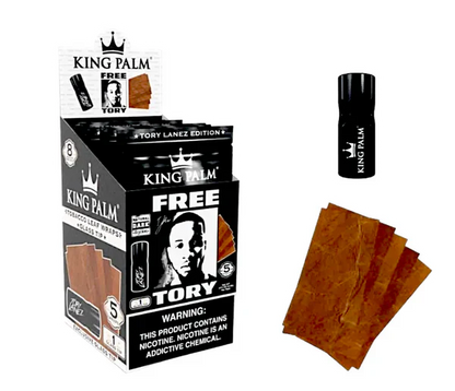 King Palm - Tobacco Leaf Wraps w/ Glass Tip - 5pk - 8ct