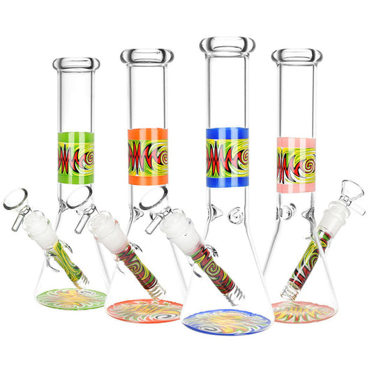 WP - Line Work Beaker w/ Matching Downstem - Assorted Colors