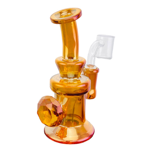 WP - 7" Electroplated Banger Hanger w/ Marble 14mm - Assorted Colors