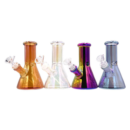 WP - 6.5" Metallic Majesty Electroplated Beaker - Asst
