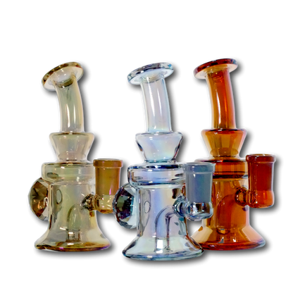 WP - 7" Electroplated Banger Hanger w/ Marble 14mm - Assorted Colors