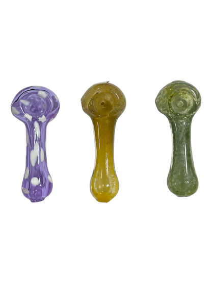 Hand Pipe Green Purple Clear