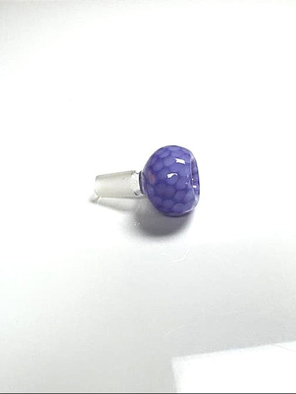 Custom Glass Bowl - 14mm - Purple Slyme Honeycomb