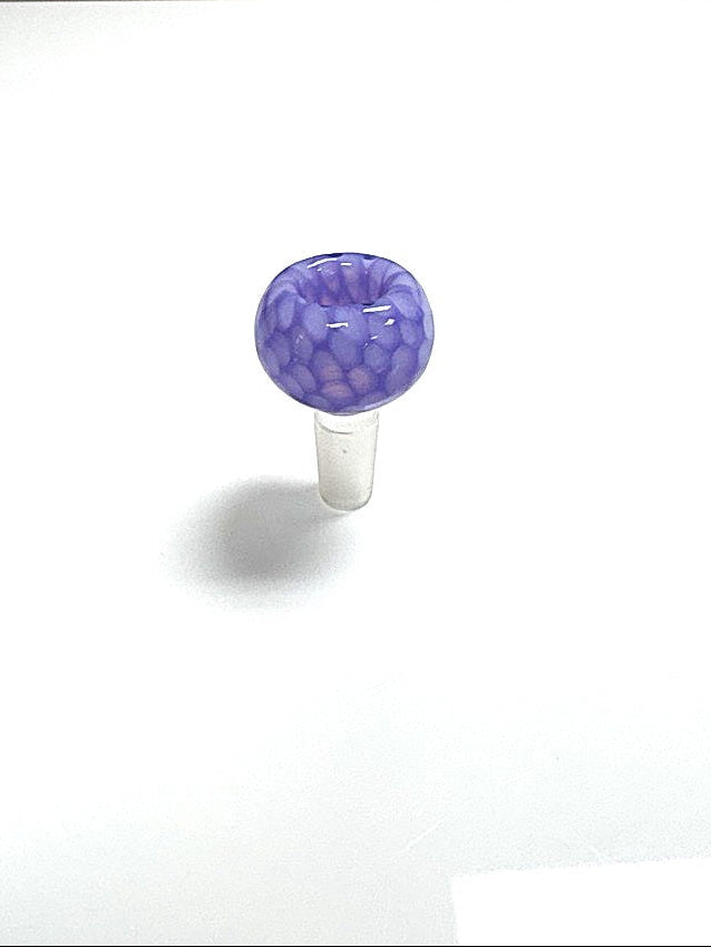 Custom Glass Bowl - 14mm - Purple Slyme Honeycomb