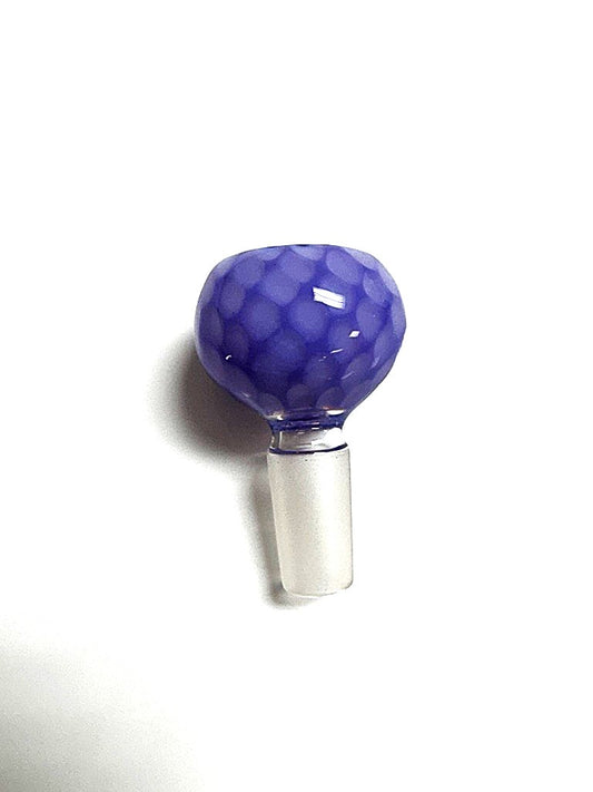 Custom Glass Bowl - 14mm - Purple Slyme Honeycomb