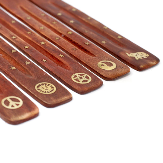 Incense Holders - 12ct - Wood Mixed Design 2