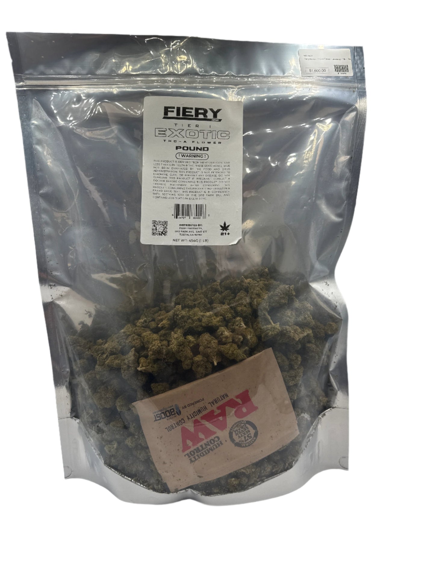 Fiery Hemp - THC-A Flower -  Tier 1 Exotic - 1lb