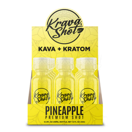 Krava - Kratom Shots - Pineapple - 1300mg - 2oz - 12ct