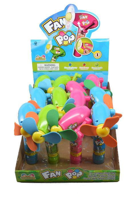 Fan Pop Lollipop Candy - 12ct