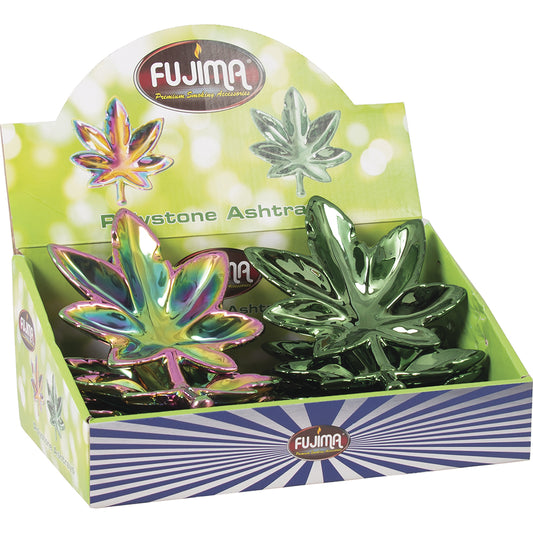 Ashtrays - Anodized Leaf Shape - 8ct [ LT171 ] +