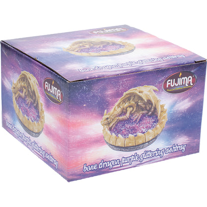 Fujima - Ashtray - 4.5" Bone Dragon Glitter Purple
