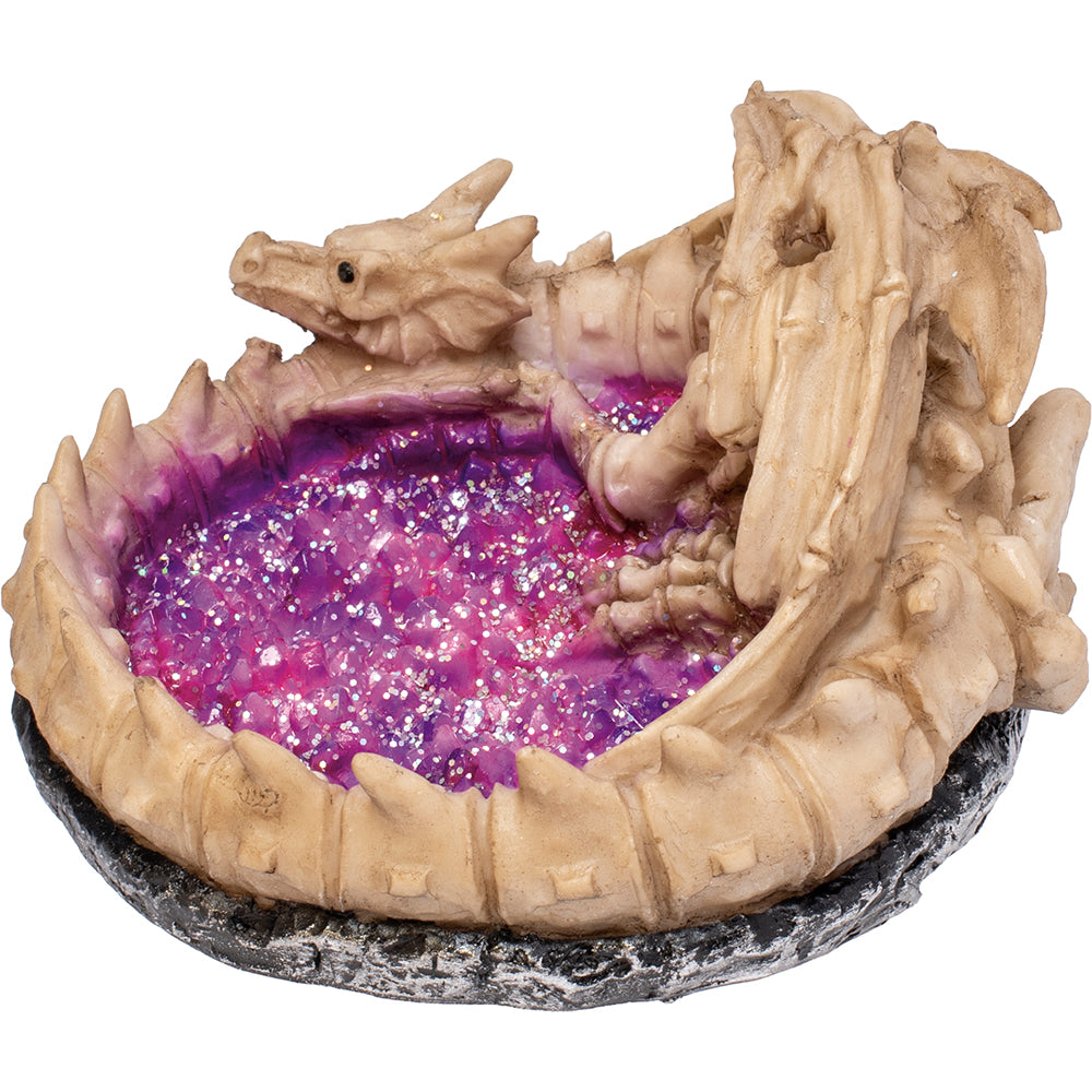 Fujima - Ashtray - 4.5" Bone Dragon Glitter Purple
