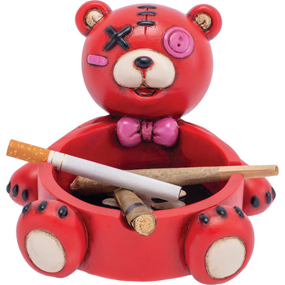 Fujima - Ashtray - 5.8" Red Zombie Bear