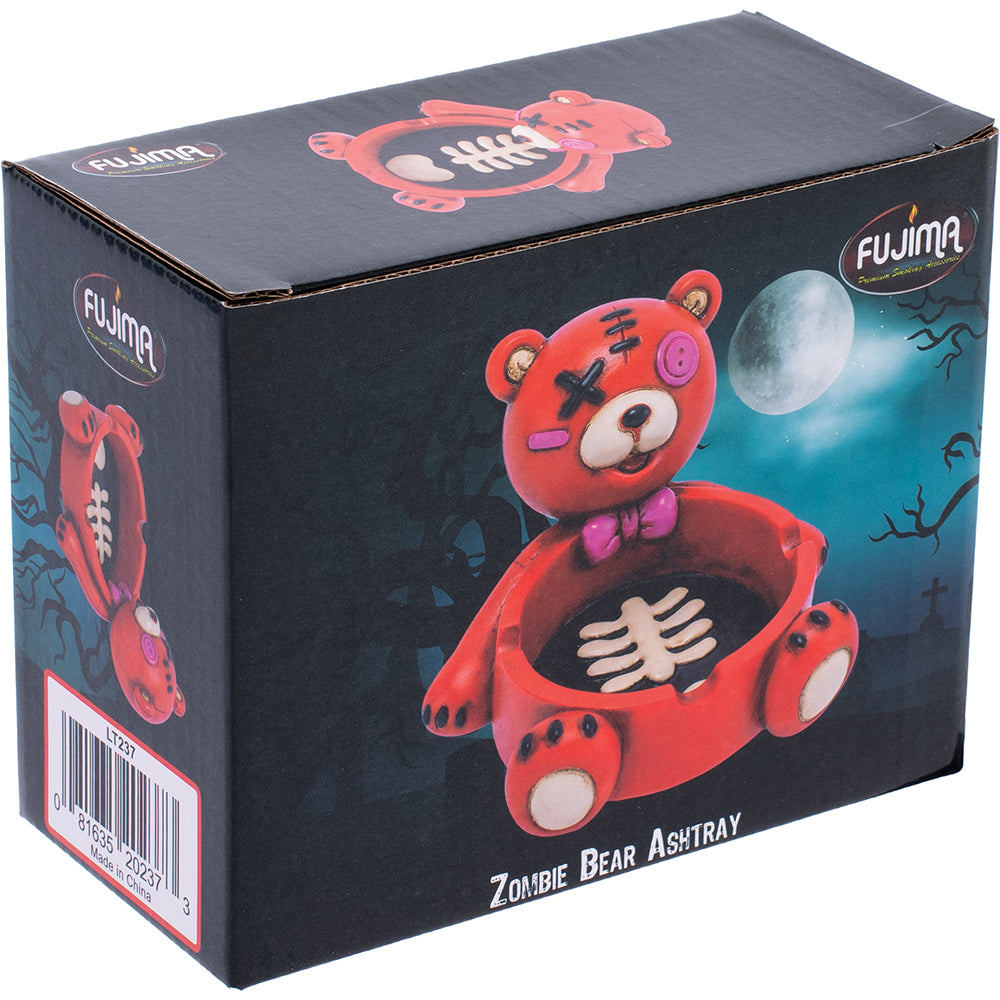Fujima - Ashtray - 5.8" Red Zombie Bear