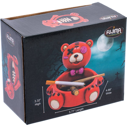 Fujima - Ashtray - 5.8" Red Zombie Bear