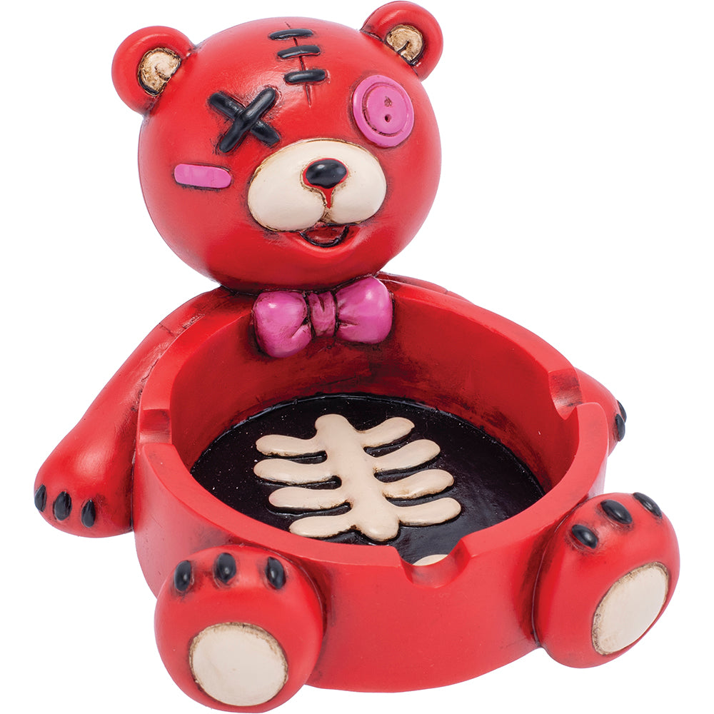 Fujima - Ashtray - 5.8" Red Zombie Bear