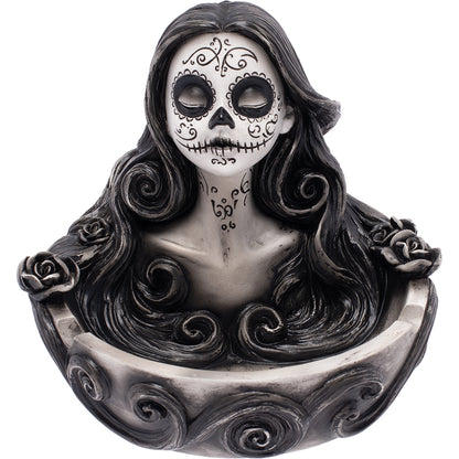 Fujima Lady Day of the Dead Ashtray - (4.5"x5.1")
